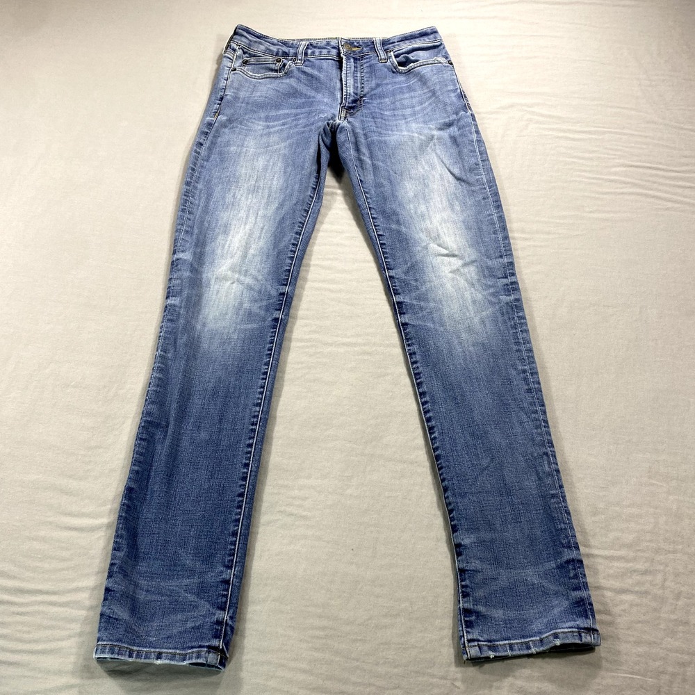 American Eagle Jeans Mens 30x33 Blue Denim Slim Extreme Flex Skinny Distressed ^